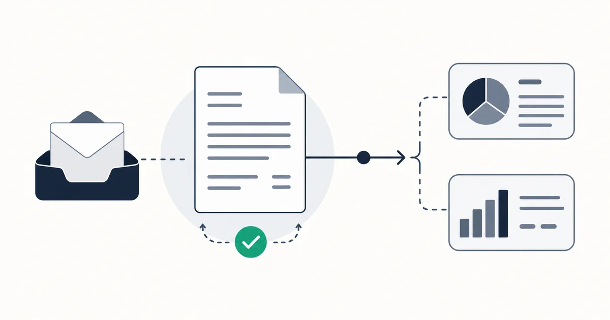 A vendor bill flowing from an email inbox into QuickBooks Online and Xero with approval and payment steps