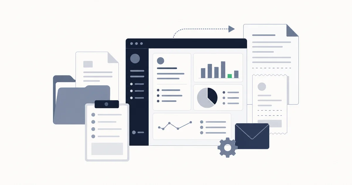 Accountant reviewing organized client documents in a document management system dashboard