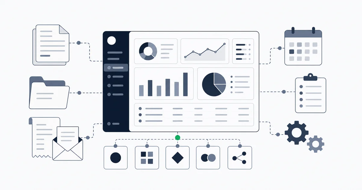 Xero dashboard with third-party add-on logos arranged around it showing an integrated accounting stack