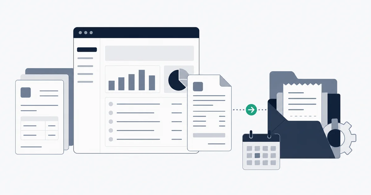 Meta Ads Manager billing section with an invoice being exported to accounting