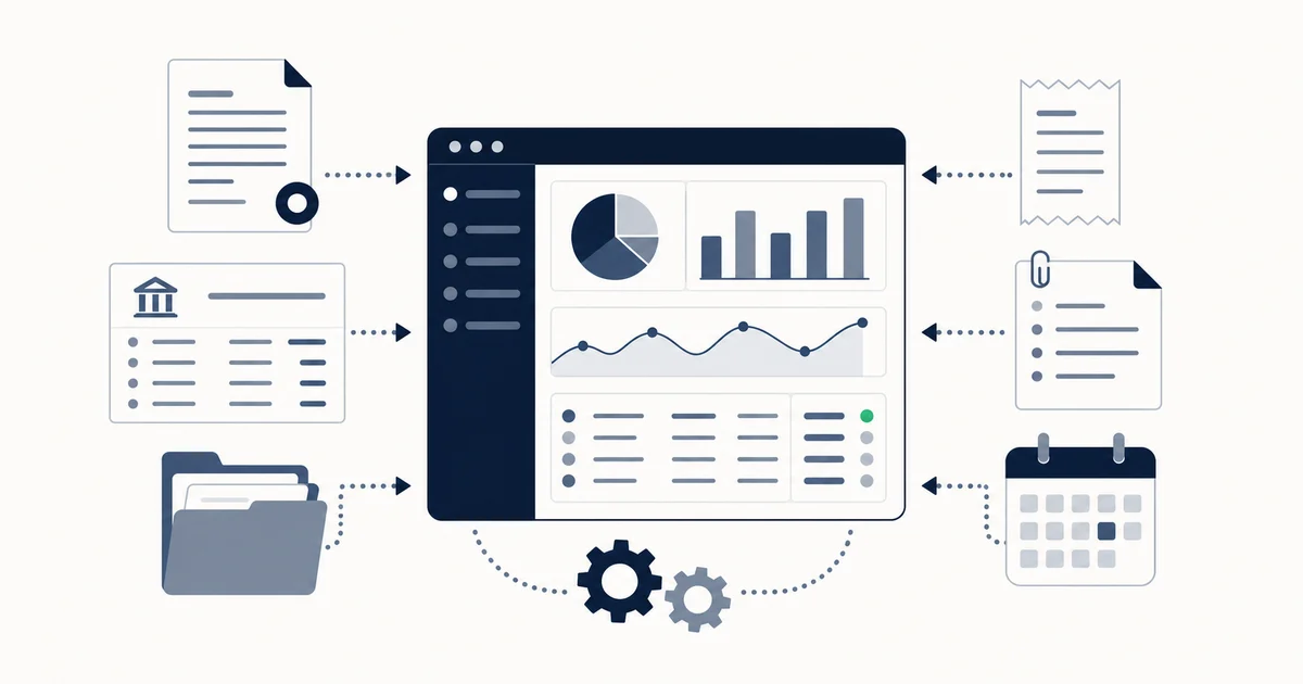 Finance team matching invoices against bank statements on a shared dashboard